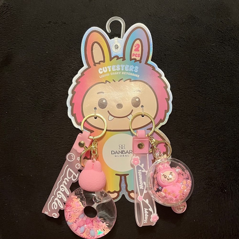 Dunbar Global Cutesters Liquid Shaky  Keychains (2) Set for Kids